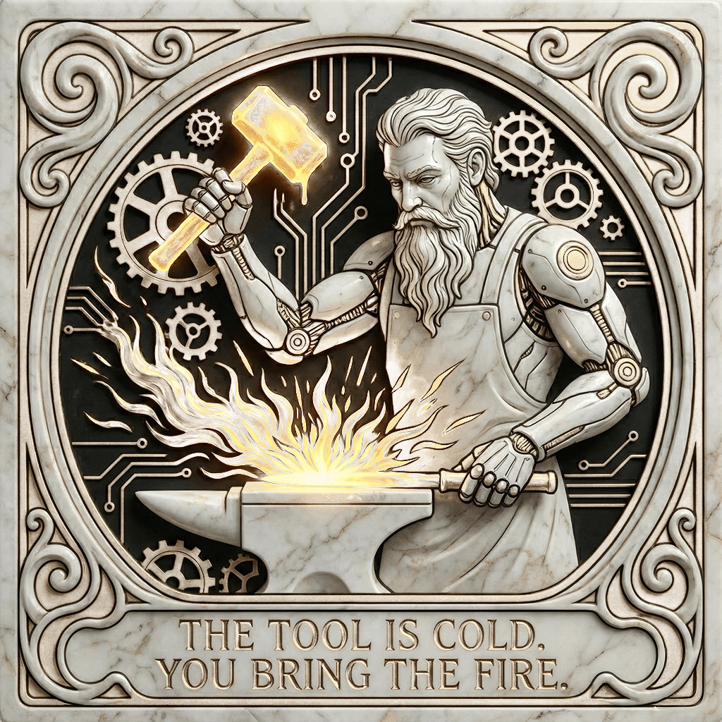 The tool is cold. You bring the fire.